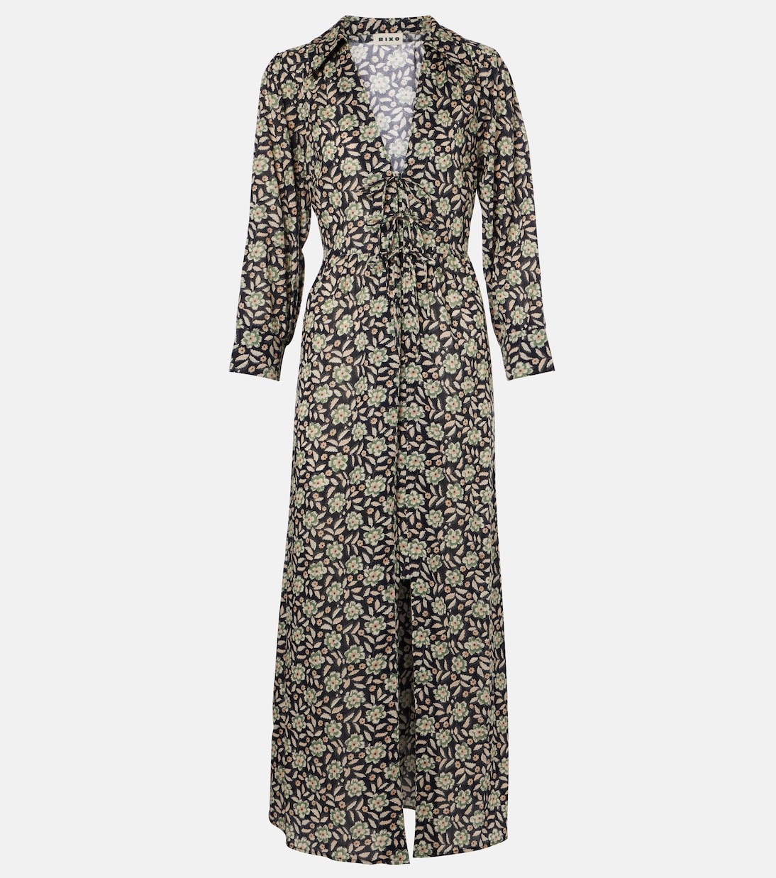 Vestido midi Franchi de algodón floral | Rixo