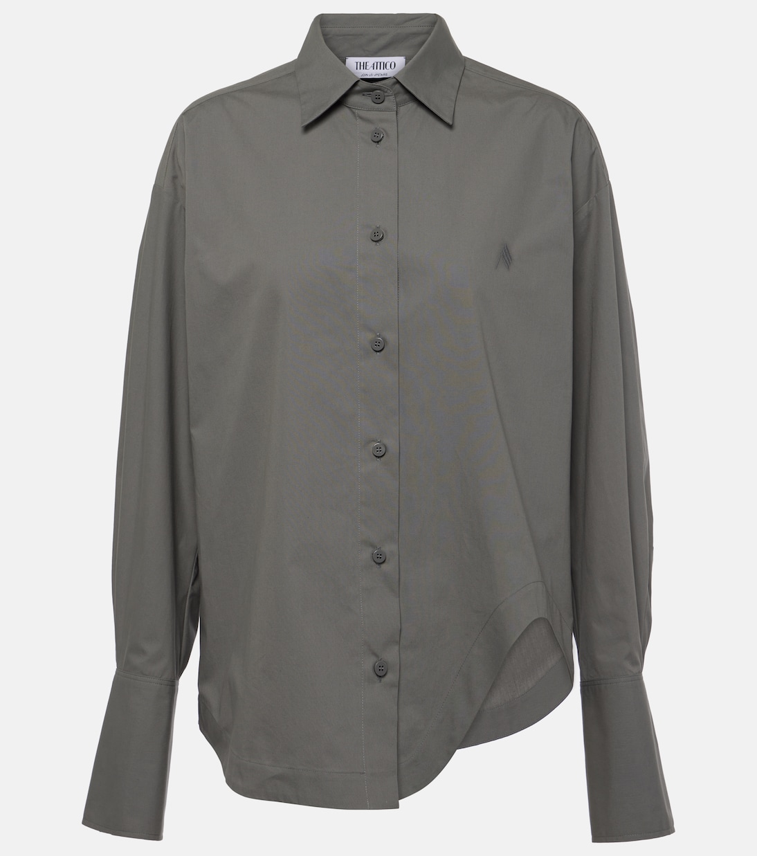 Camisa asimétrica Eliza de lona de algodón | The Attico