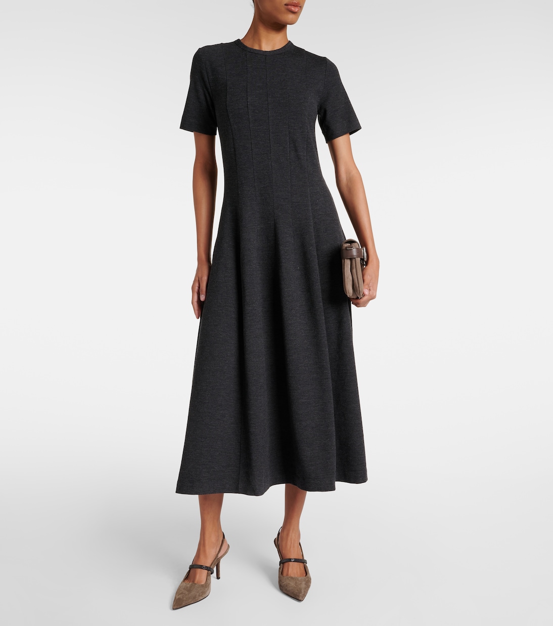 Robe midi en laine et cachemire | Brunello Cucinelli