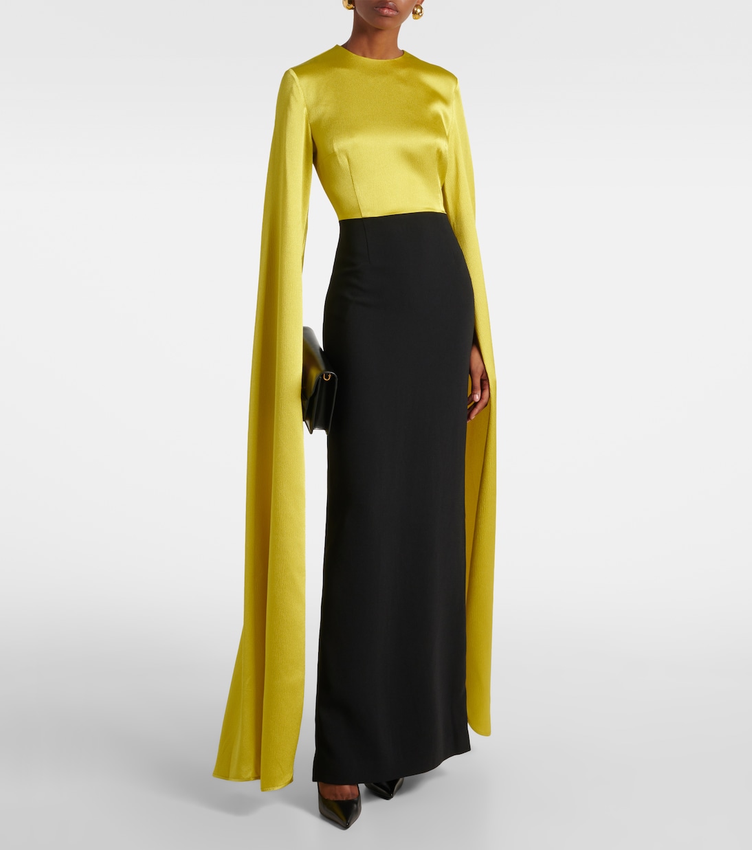 Adley crêpe gown | Solace London