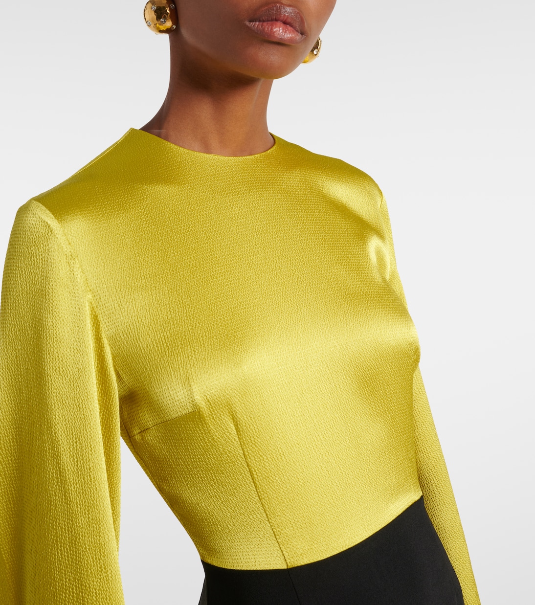 Adley crêpe gown | Solace London