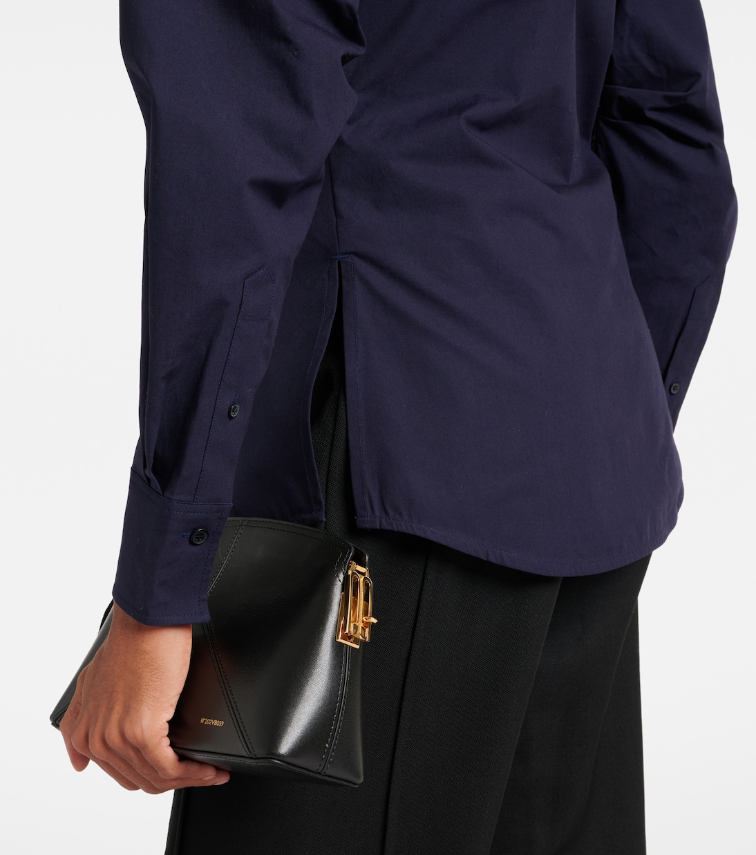 Camisa fruncida de mezcla de algodón | Victoria Beckham