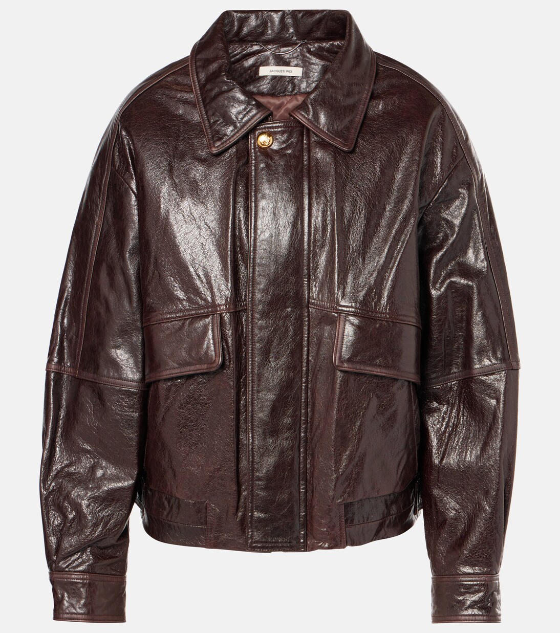 Leather bomber jacket in brown - Jacques Wei | Mytheresa