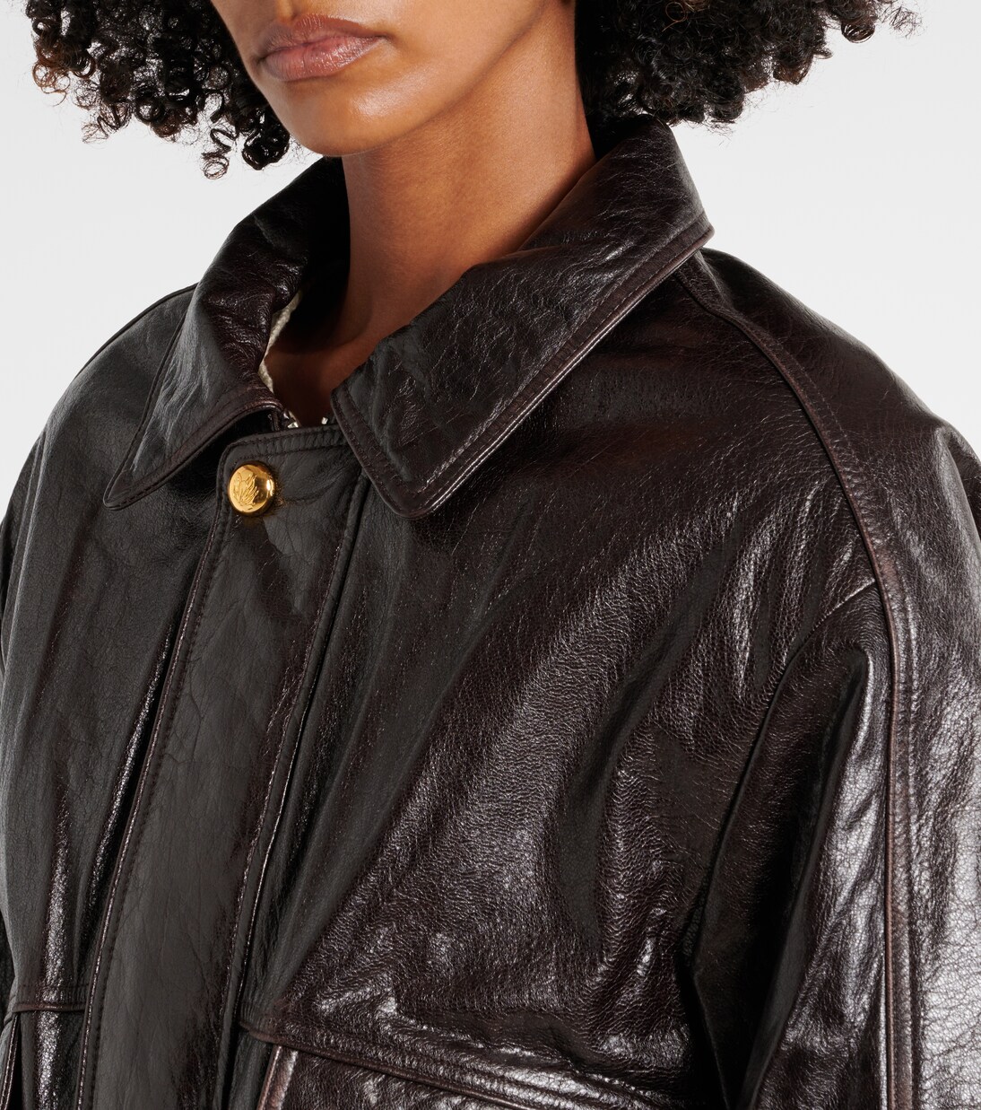 Oversized Leather Bomber Jacket – Zeekstar