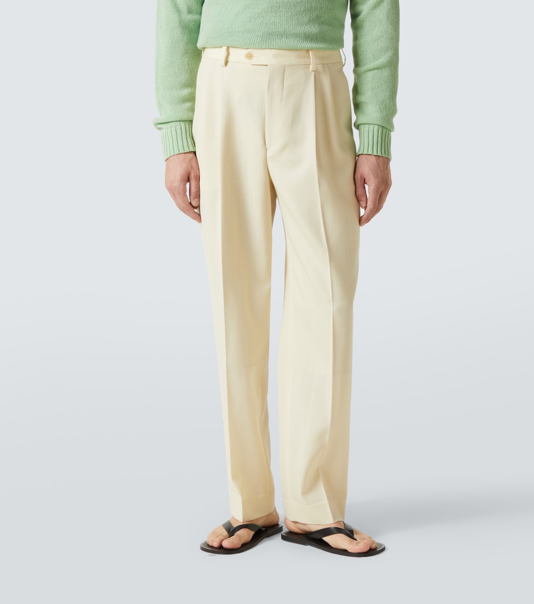Pantaloni regular in lana e mohair | Auralee