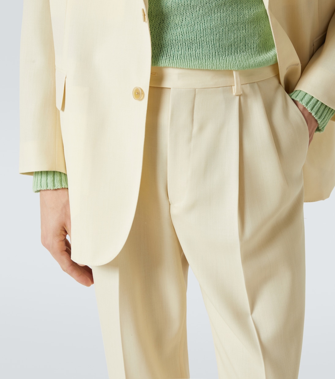 Pantaloni regular in lana e mohair | Auralee