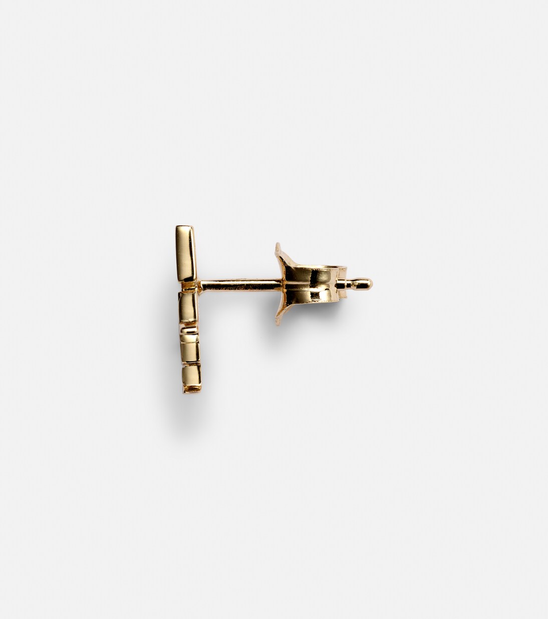 Boucle d'oreille unique Robot en or 14 ct et diamants | Sydney Evan