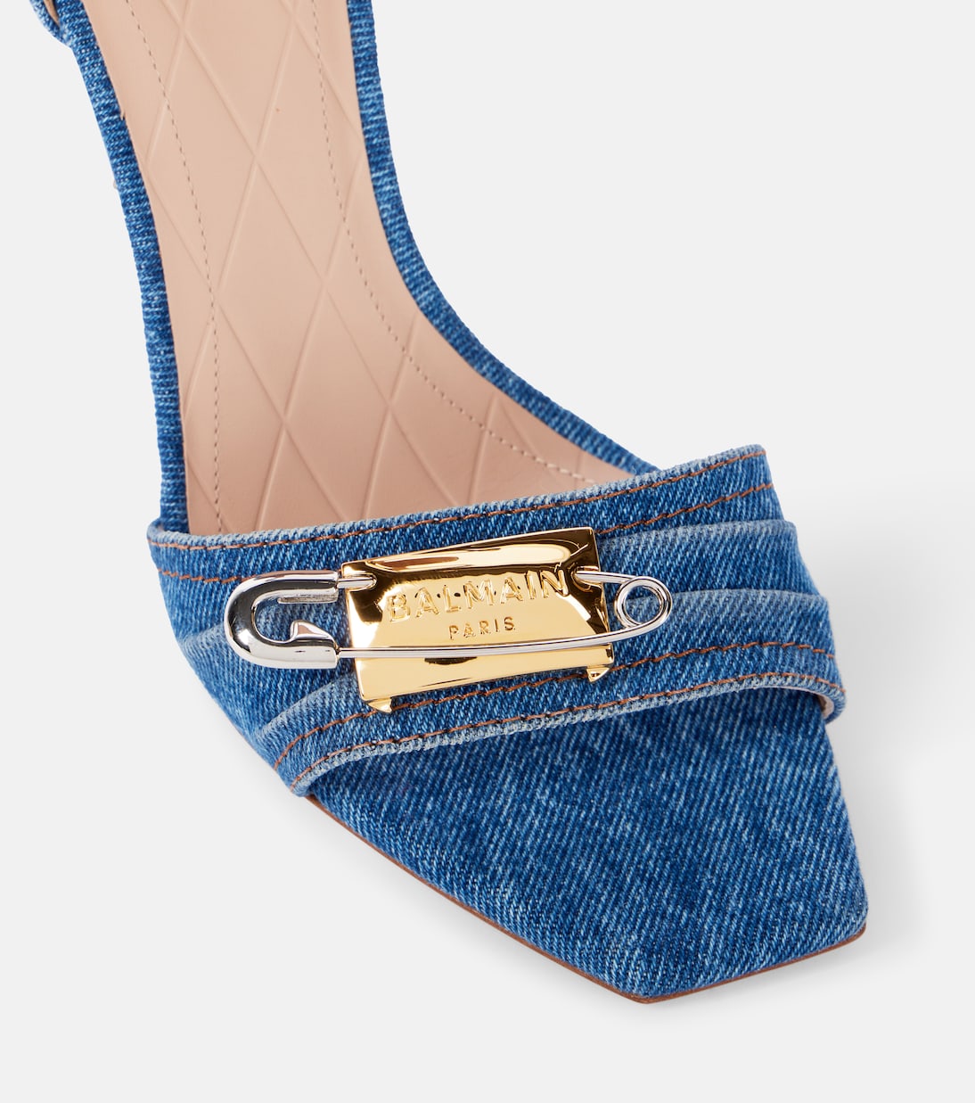 Sandales en jean à logo | Balmain