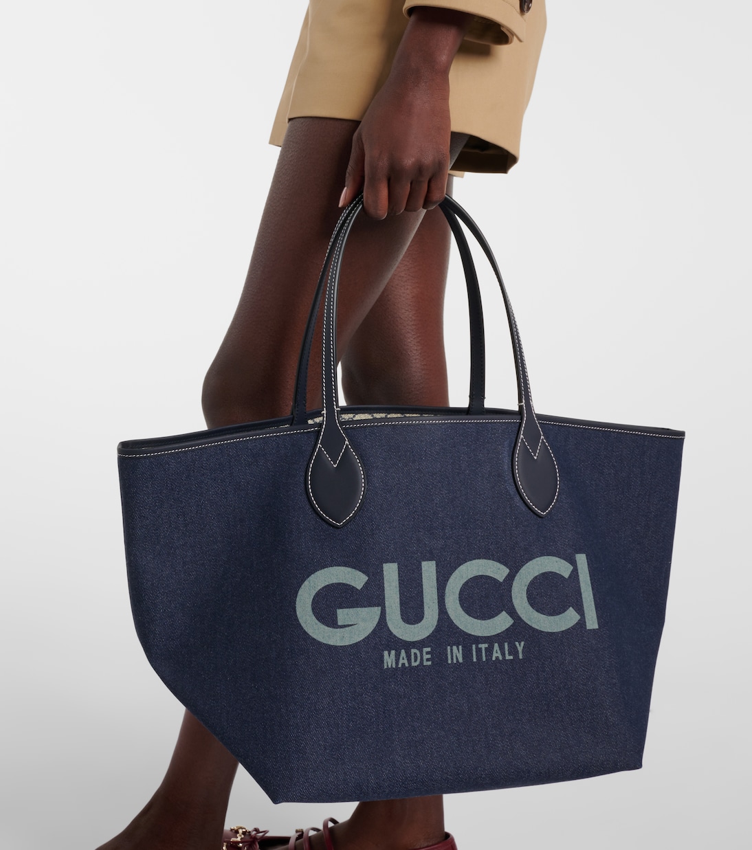 Cabas Totissima Large en denim à logo | Gucci