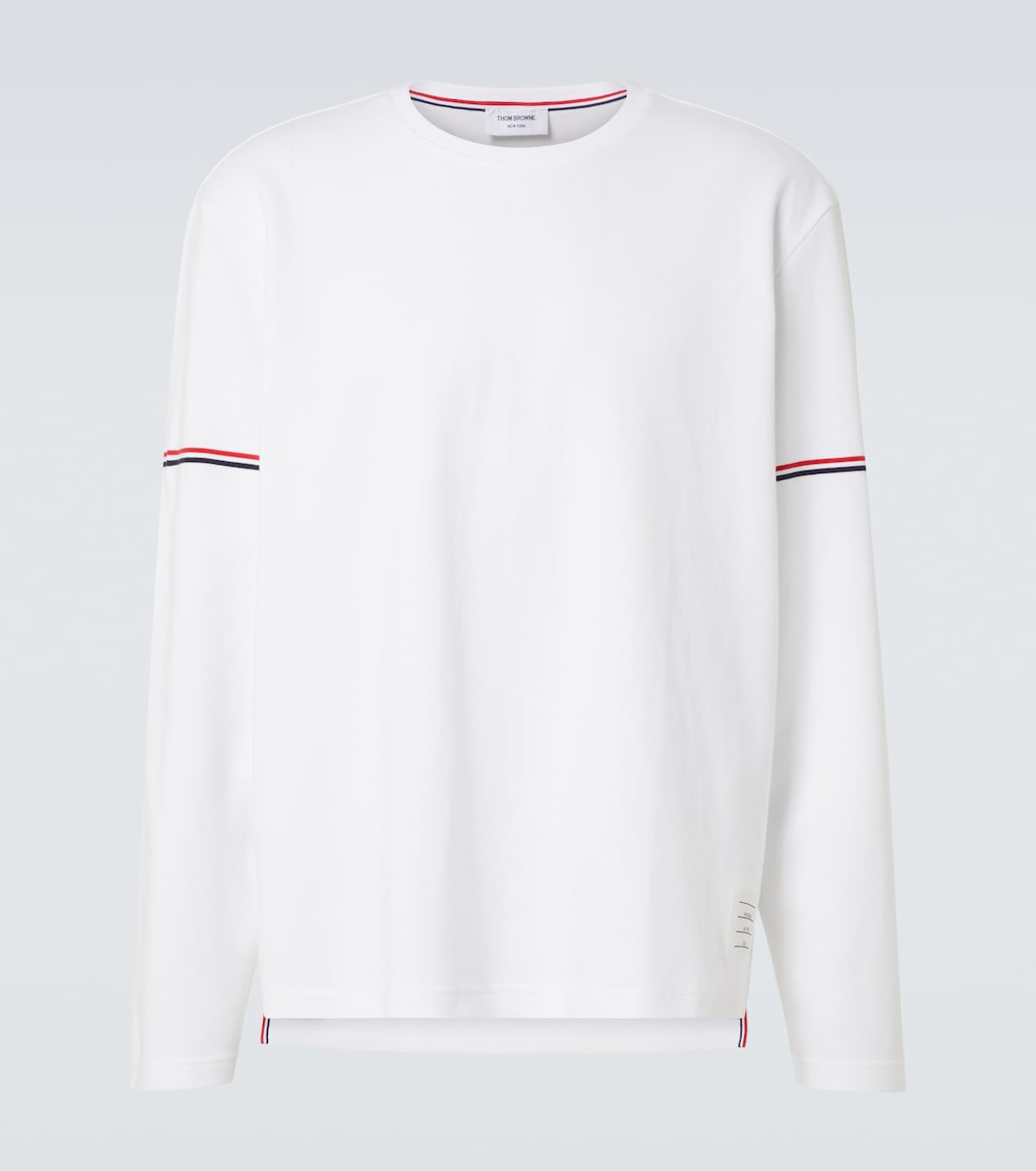 Top RWB Stripe in jersey di cotone | Thom Browne