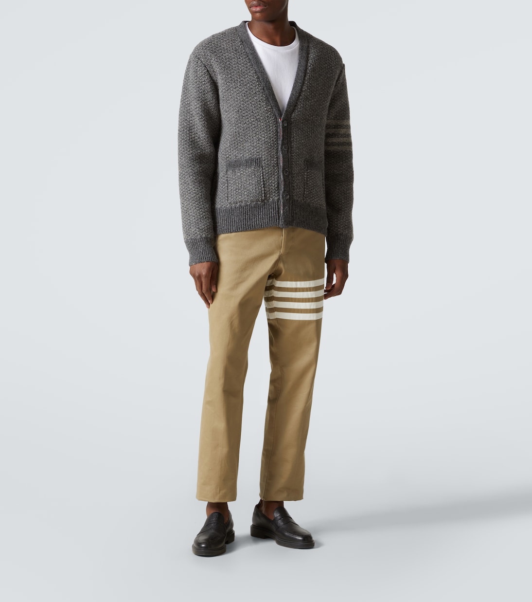Top RWB Stripe in jersey di cotone | Thom Browne
