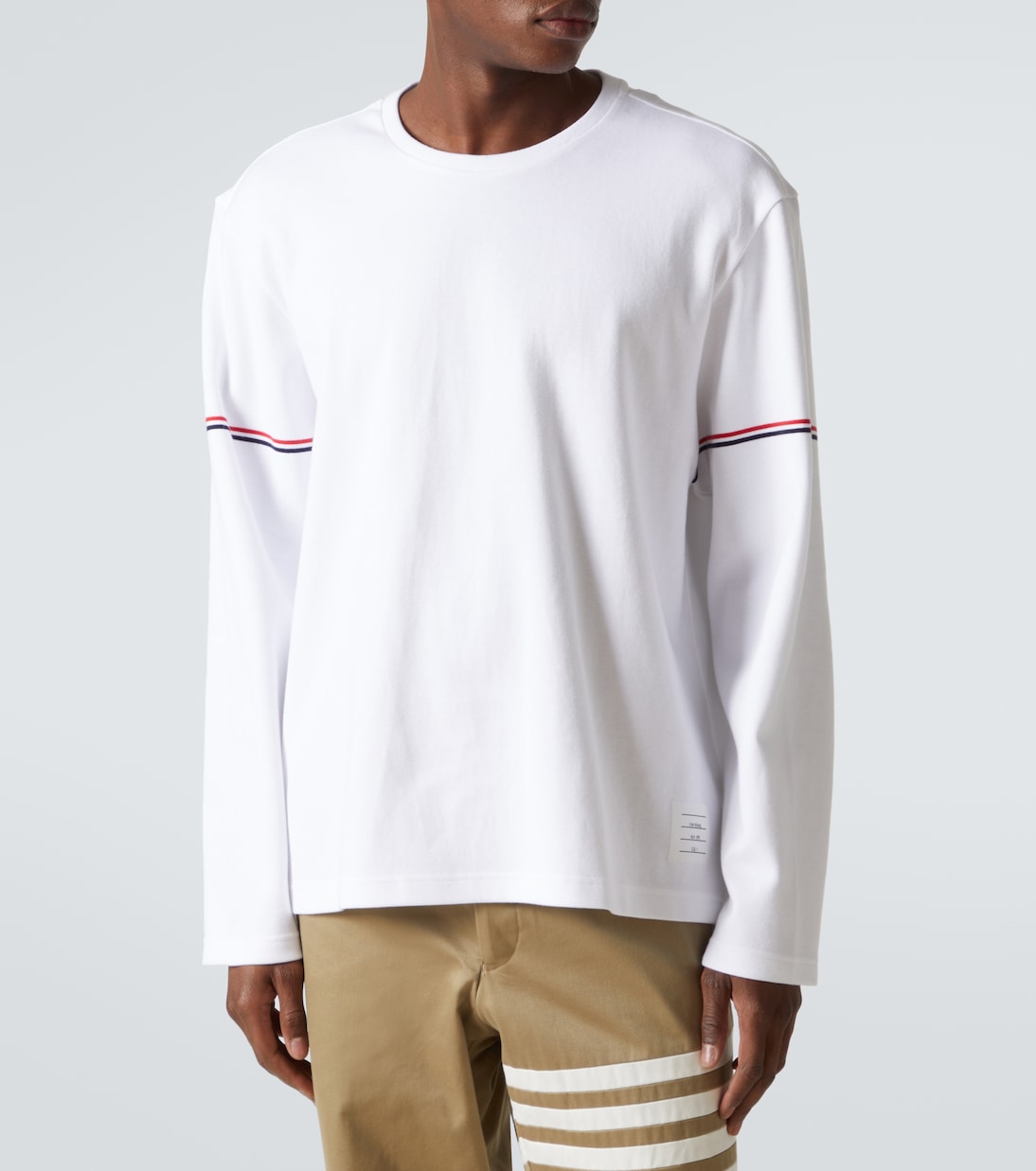 Top RWB Stripe in jersey di cotone | Thom Browne