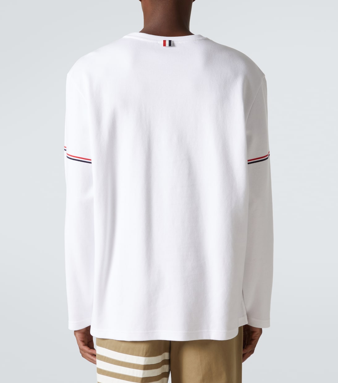 Top RWB Stripe in jersey di cotone | Thom Browne