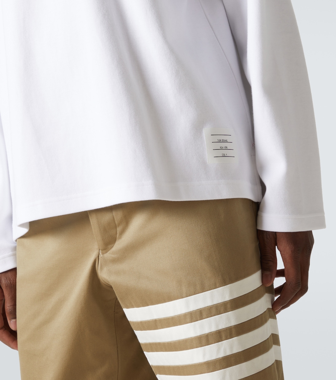Top RWB Stripe in jersey di cotone | Thom Browne