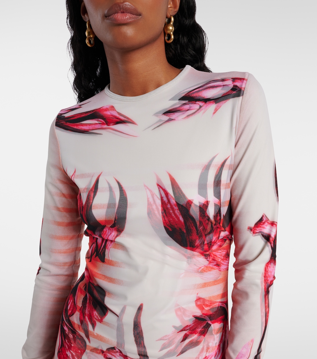 Robe longue Body Morphing Mariniere | Jean Paul Gaultier