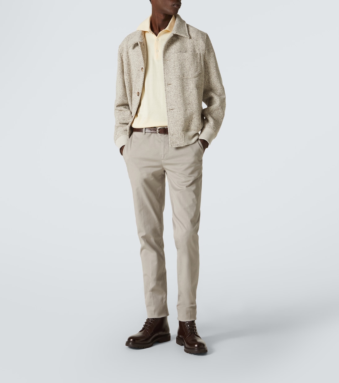 Pantalon slim en coton | Brunello Cucinelli
