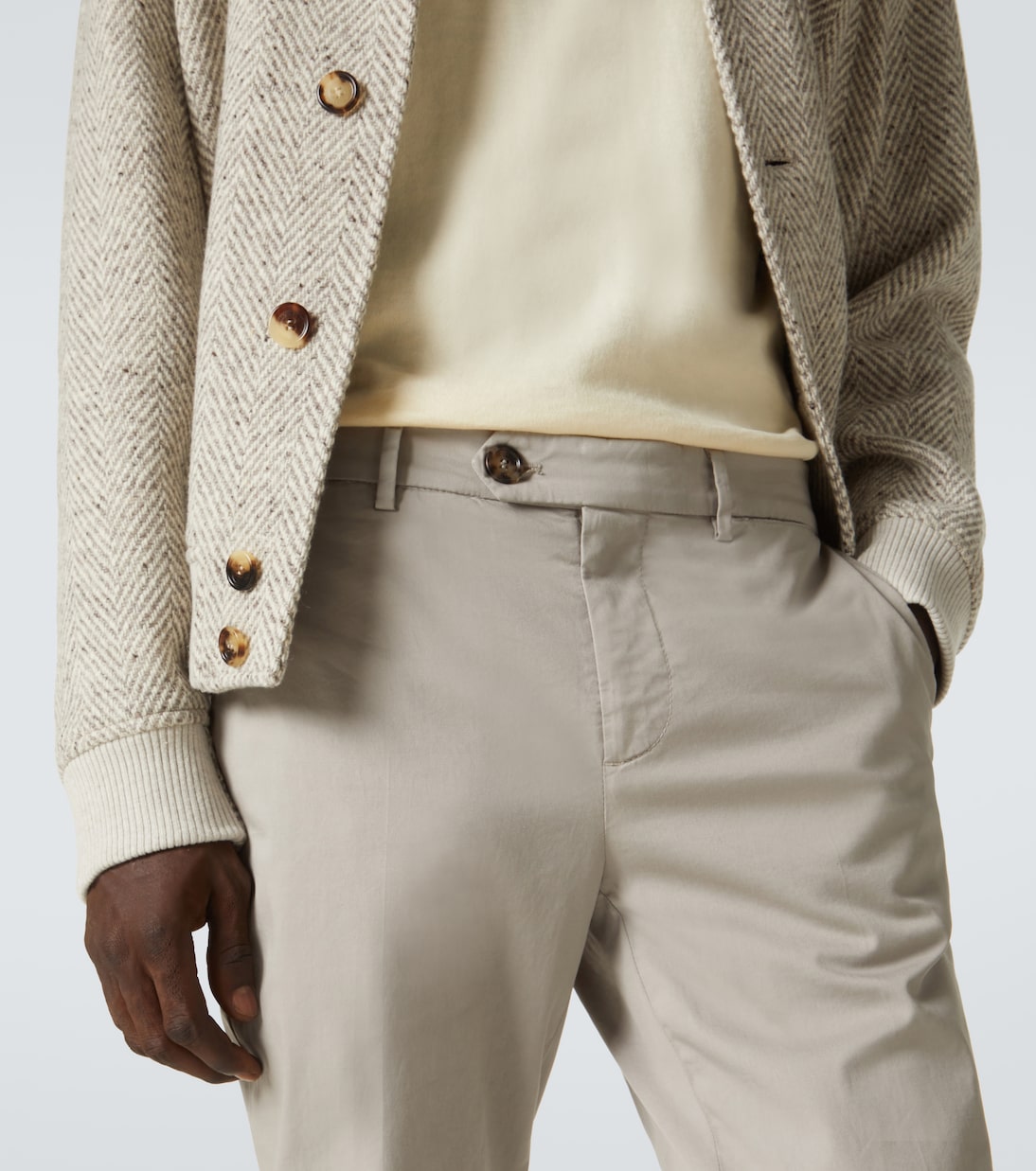 Pantalon slim en coton | Brunello Cucinelli