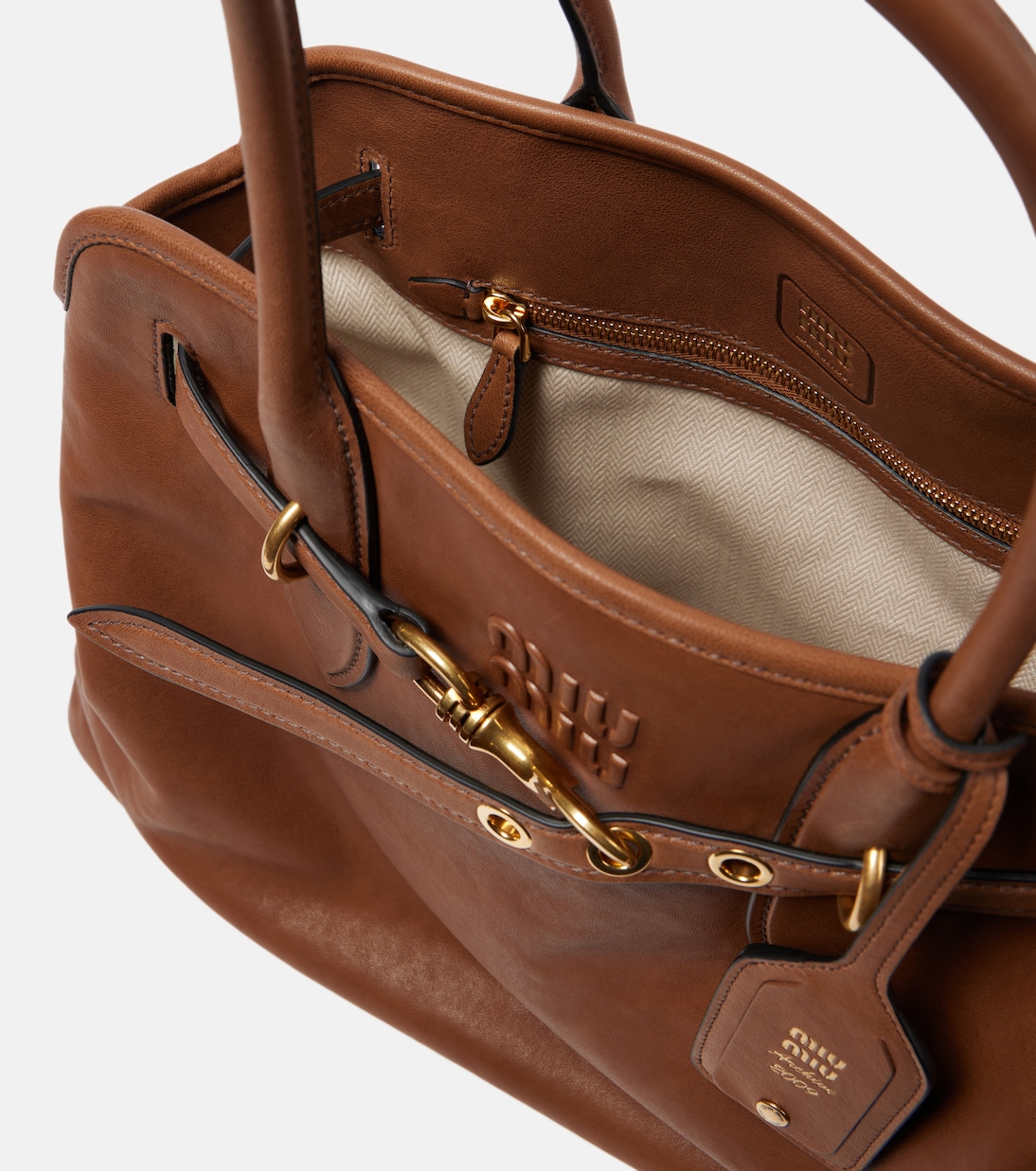 Sac Aventure Large en cuir | Miu Miu