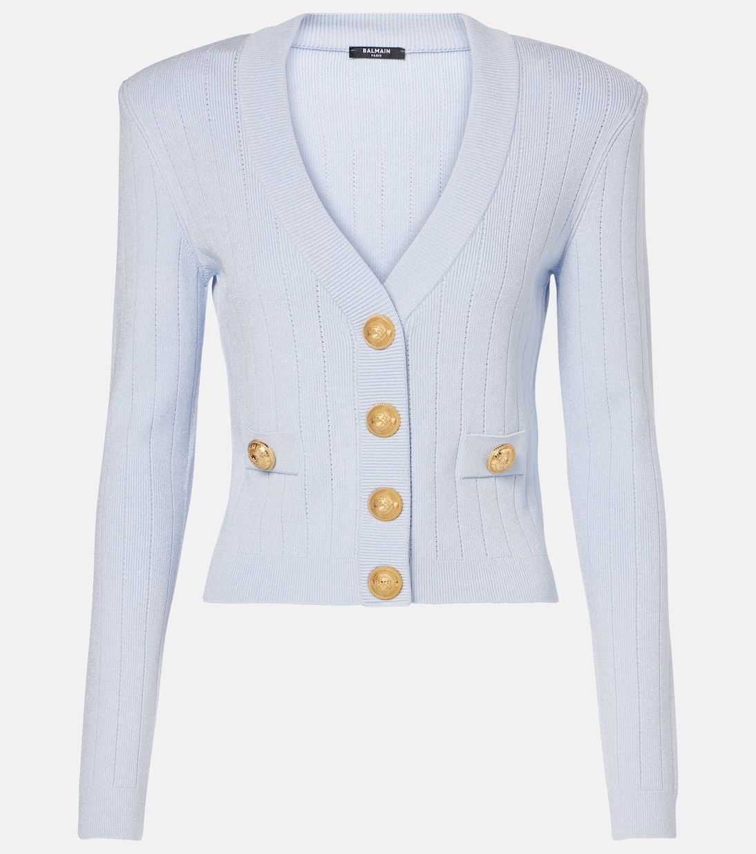 Cardigan in maglia a coste | Balmain