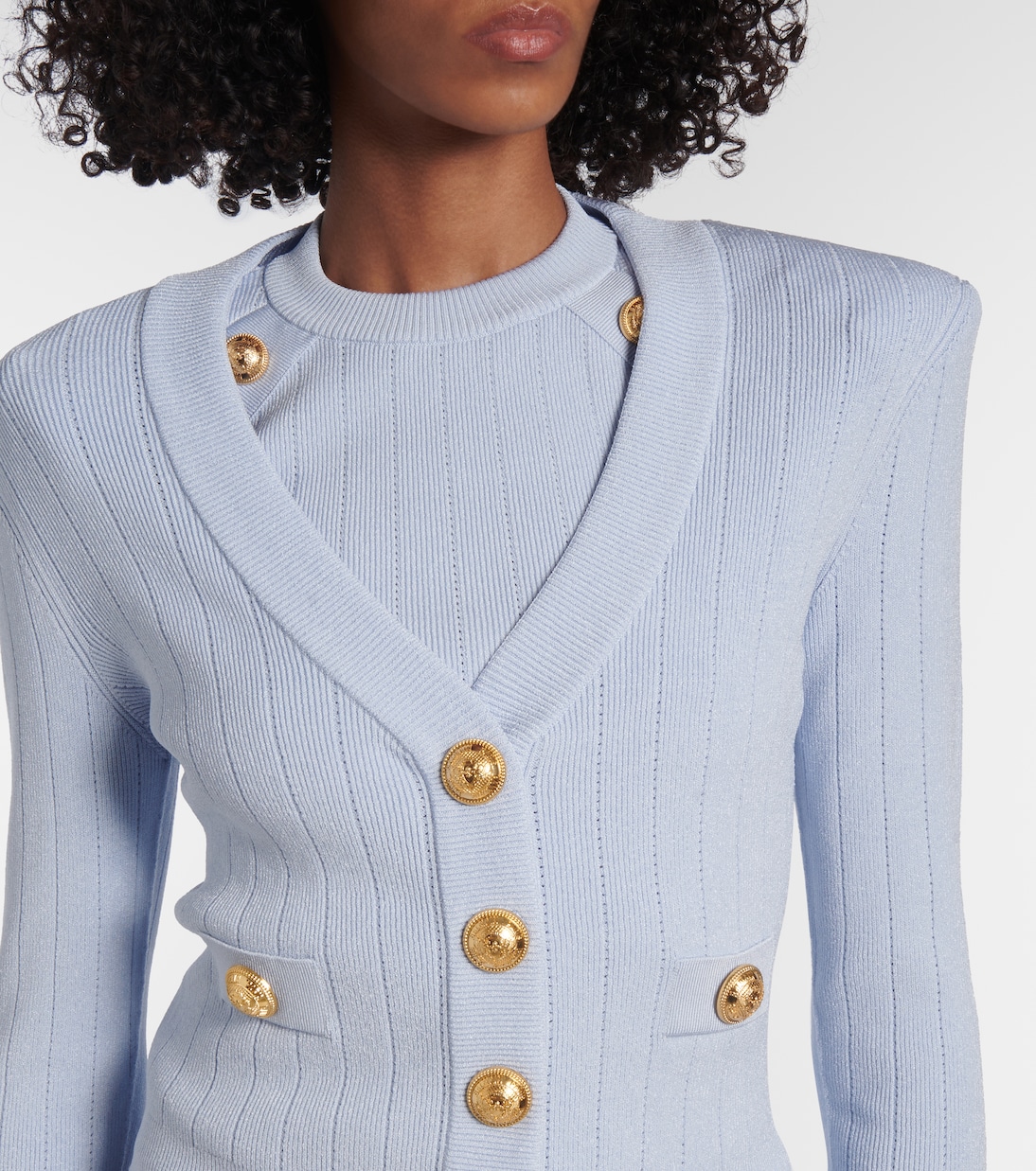 Cardigan in maglia a coste | Balmain