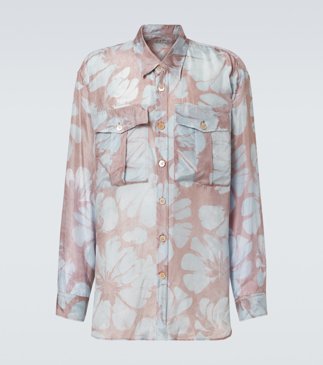 Camicia in seta con stampa floreale | Dries Van Noten
