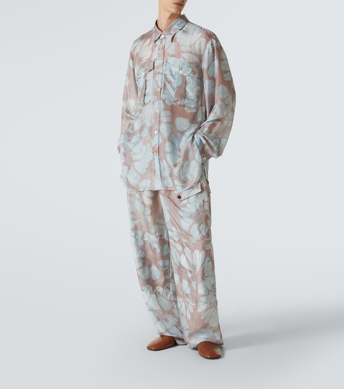 Camicia in seta con stampa floreale | Dries Van Noten