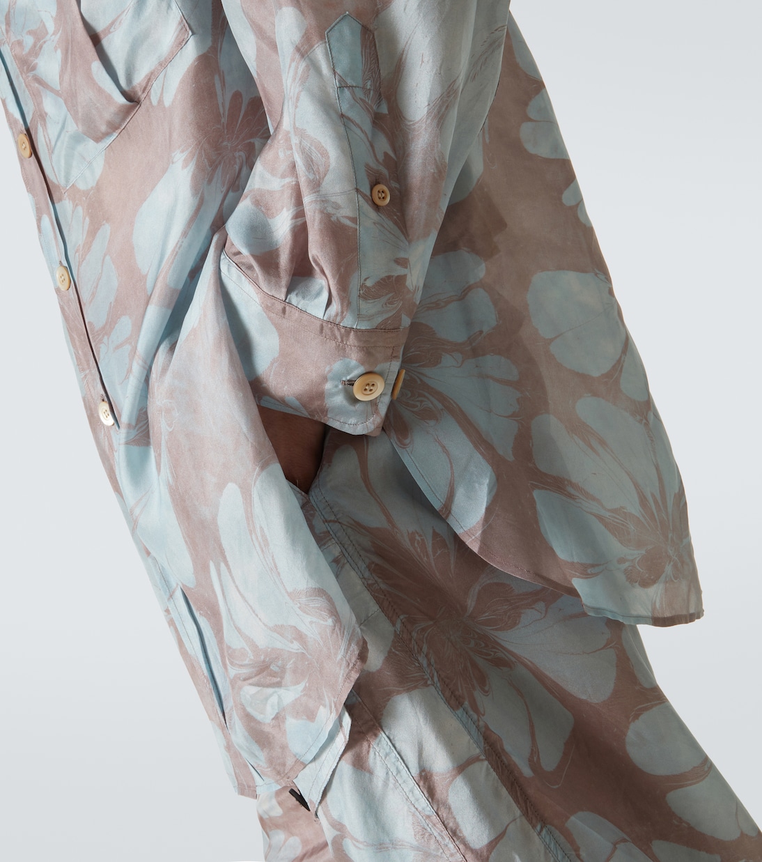 Camicia in seta con stampa floreale | Dries Van Noten