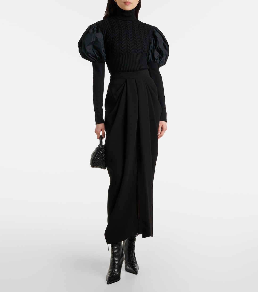 Pullover Fune aus einem Wollgemisch mit Taft | Max Mara