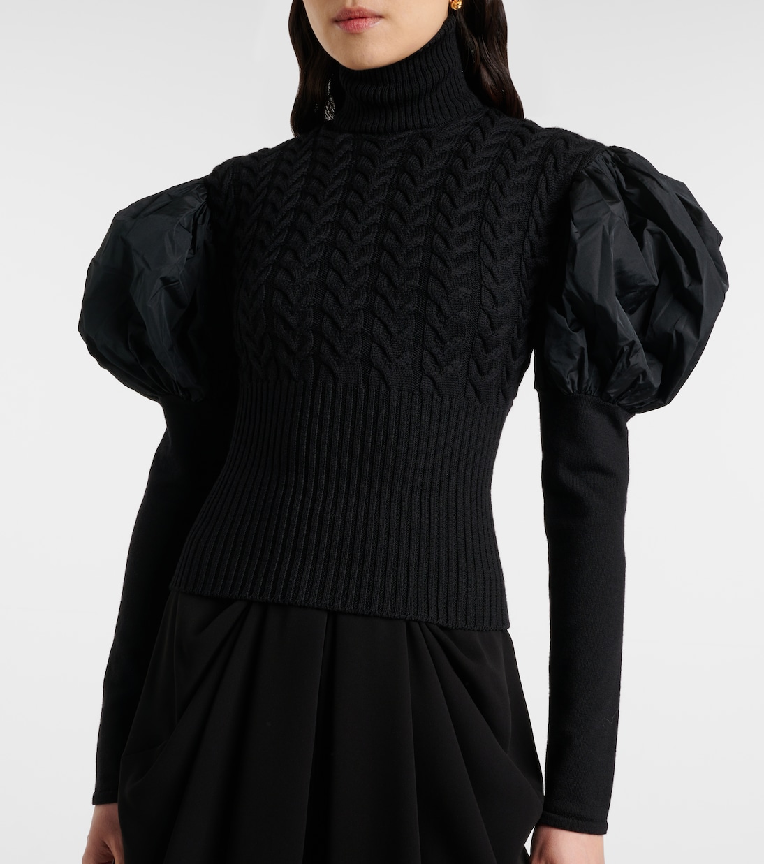 Pullover Fune aus einem Wollgemisch mit Taft | Max Mara