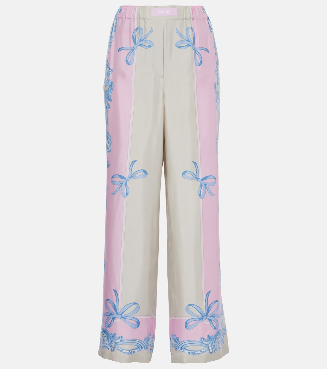 Pantaloni pigiama Medusa Cameo in twill di seta | Versace