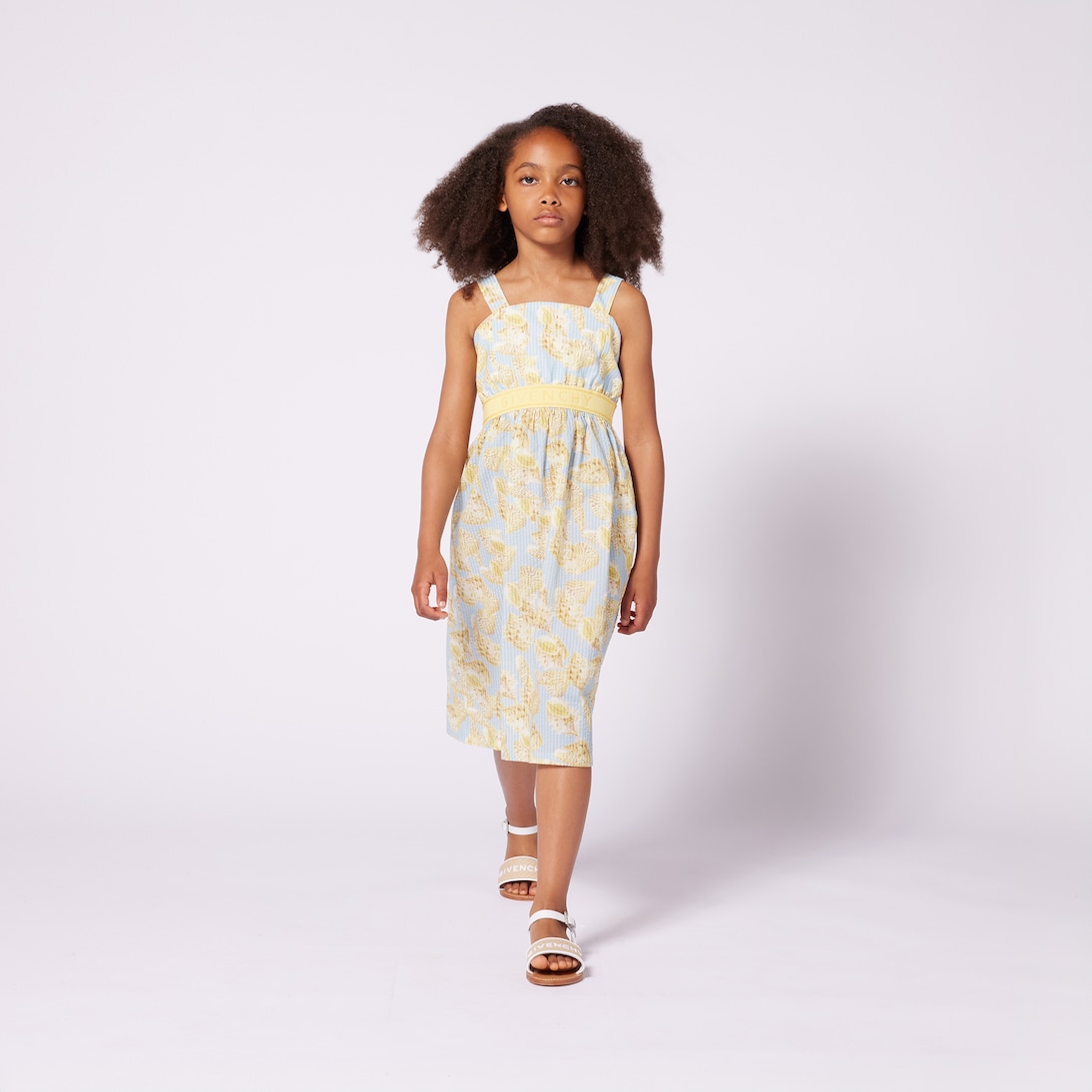 Abito in cotone a righe con stampa | Givenchy Kids