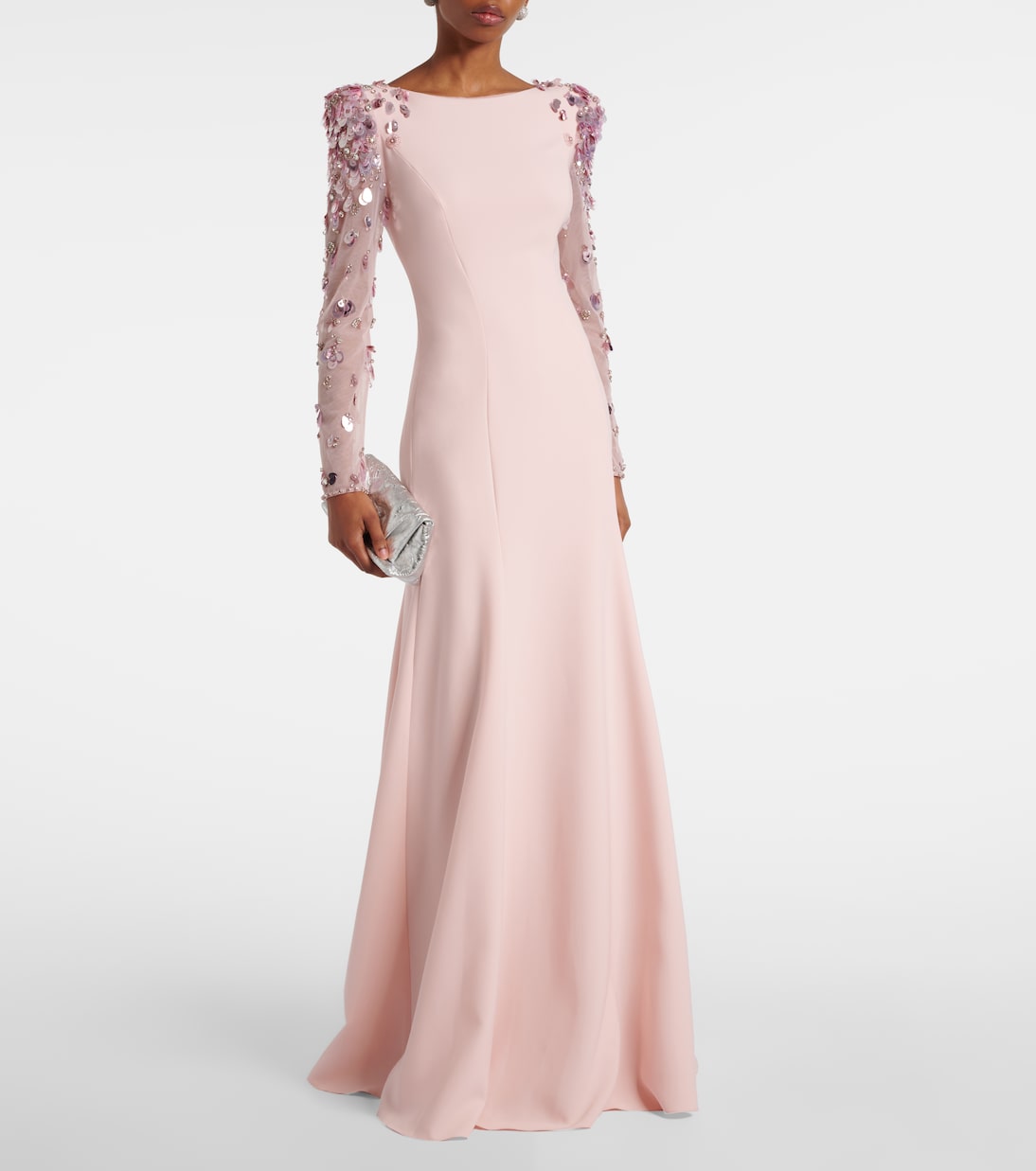 Abito lungo in crêpe  | Jenny Packham