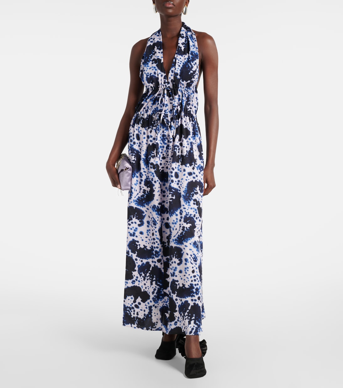 Abito lungo con stampa | Dries Van Noten