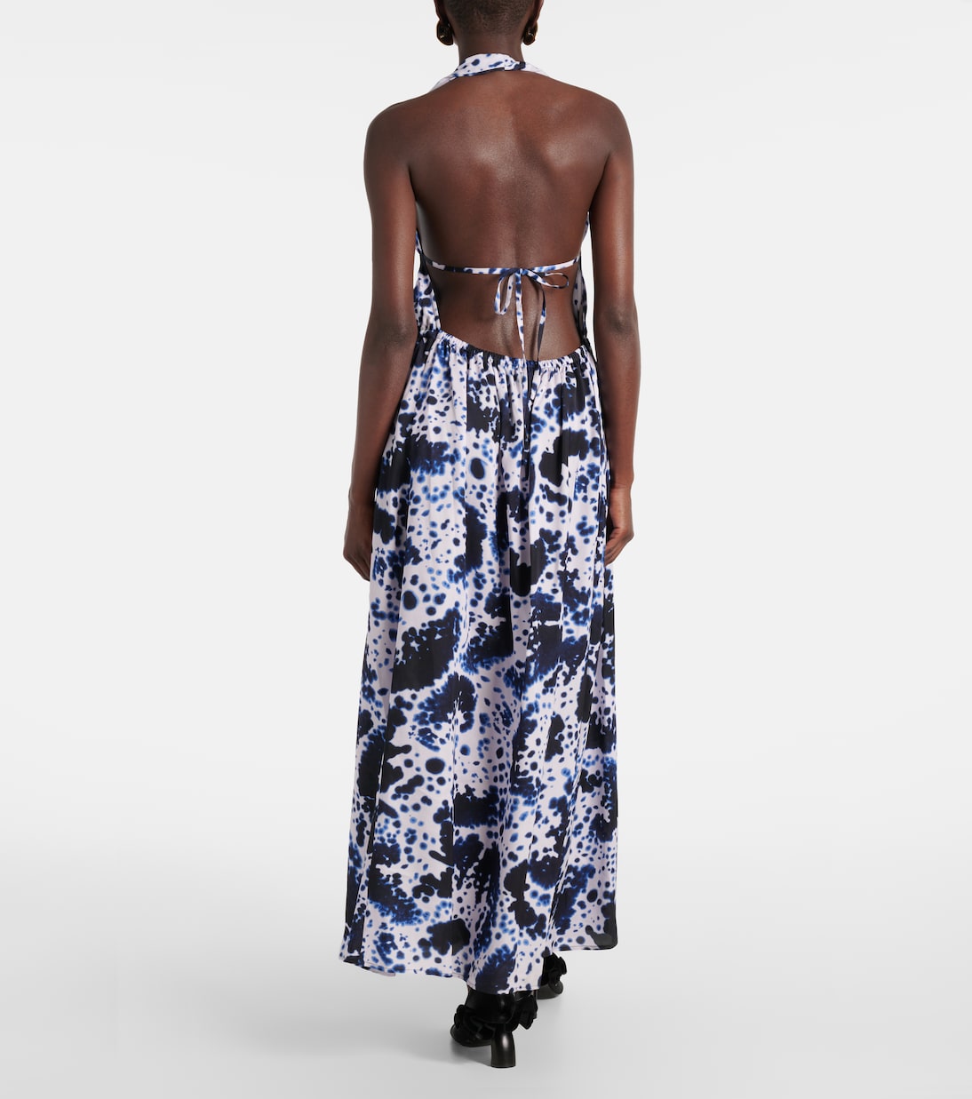 Abito lungo con stampa | Dries Van Noten