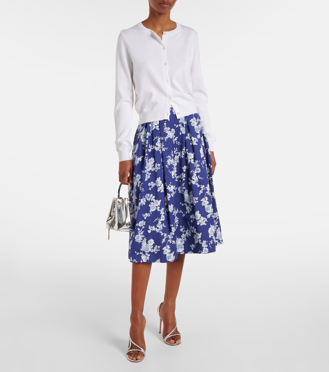 Cardigan in seta e cotone | Carolina Herrera