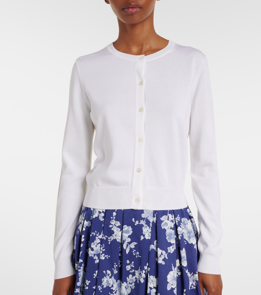 Cardigan in seta e cotone | Carolina Herrera