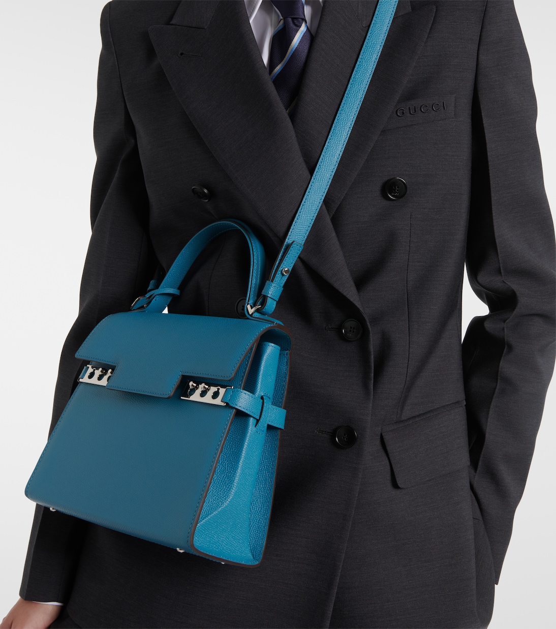 Tempête Medium leather tote bag | Delvaux
