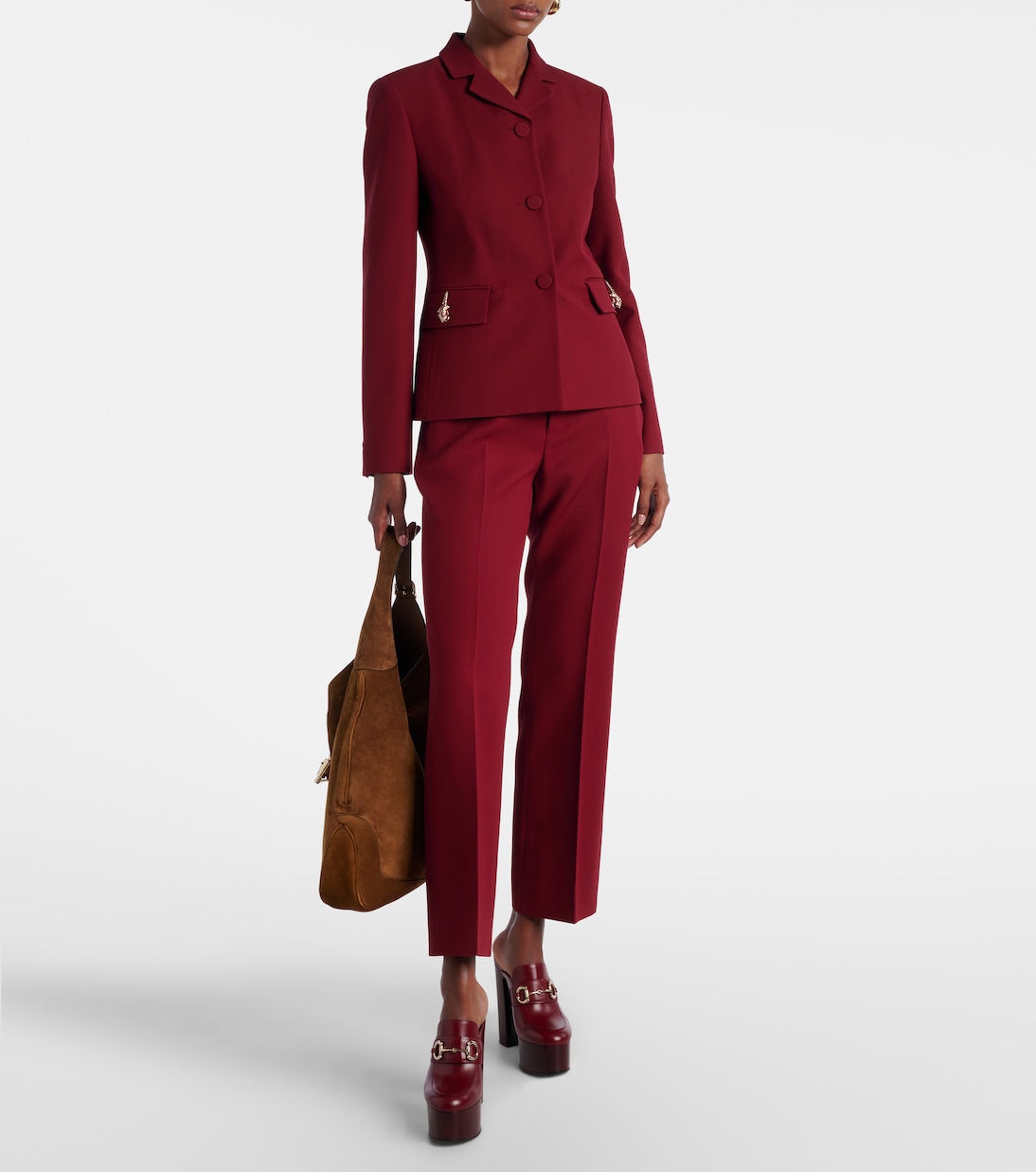 Verzierte Jacke aus Seide und Wolle | Gucci