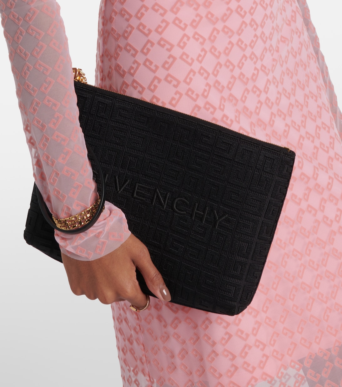 Pochette 4G in canvas con pelle | Givenchy