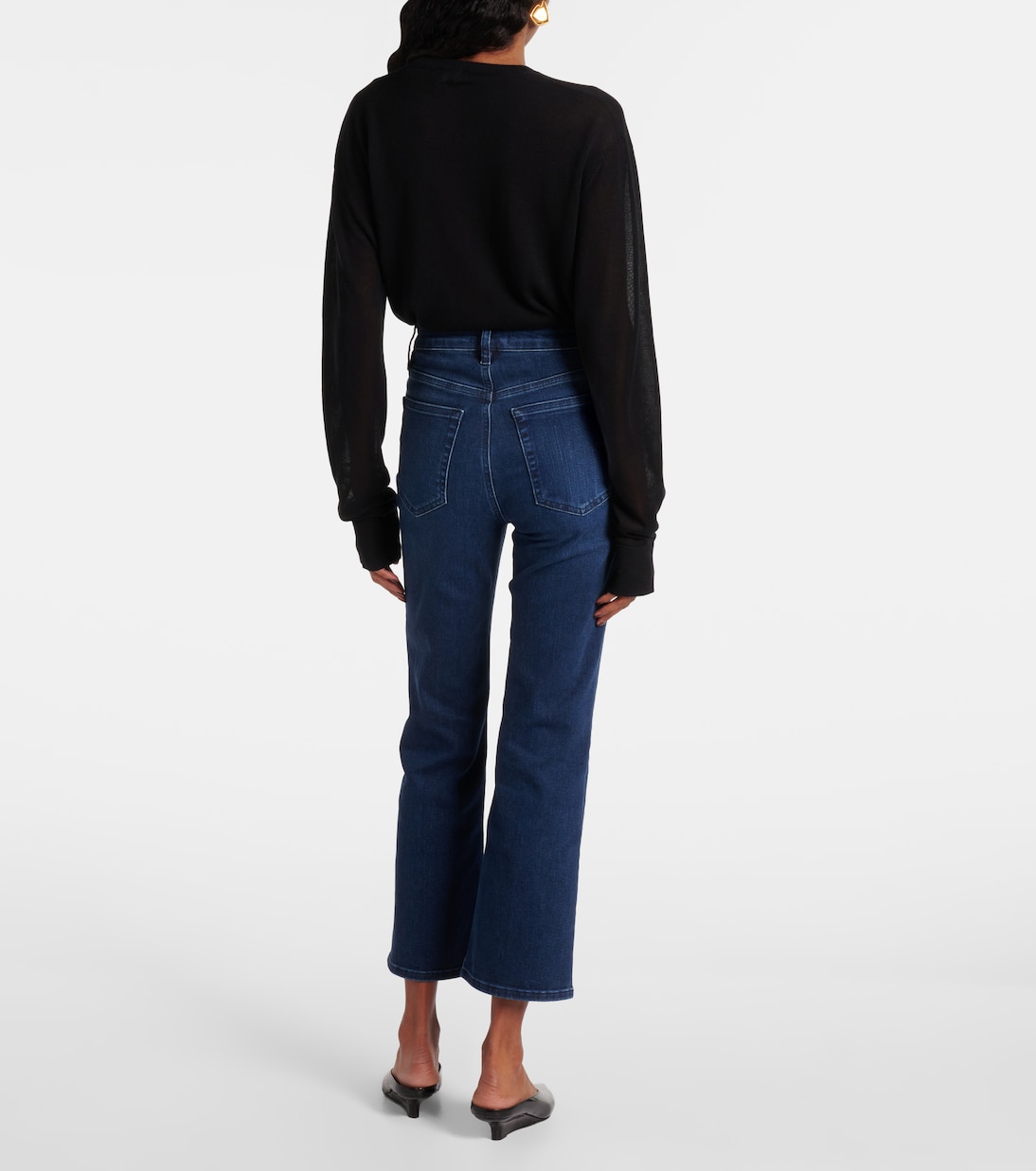 Reboot Crop high-rise bootcut jeans | Frame
