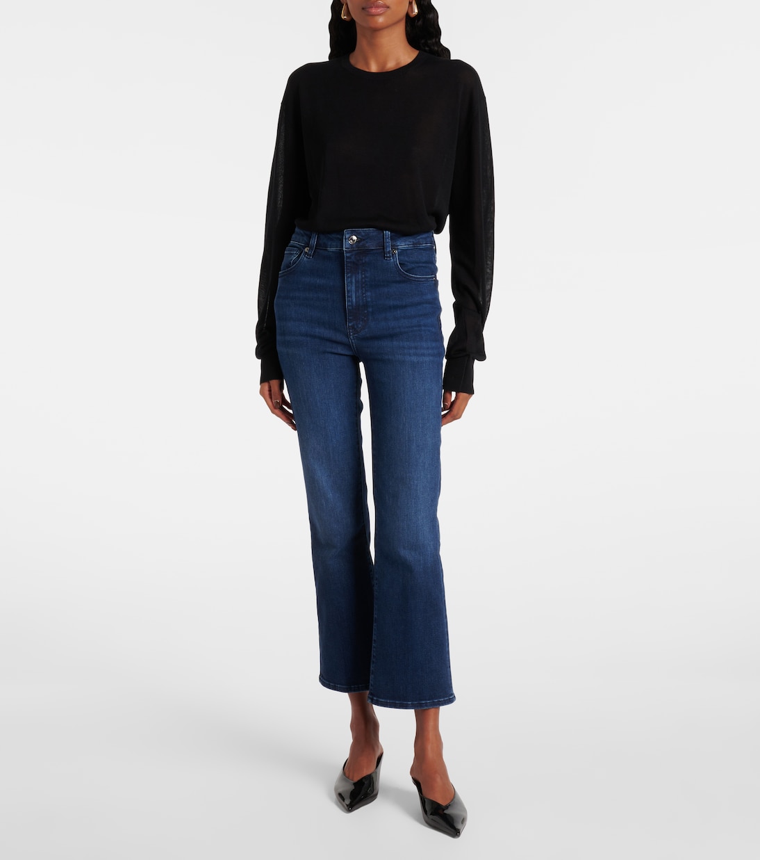 Reboot Crop high-rise bootcut jeans | Frame