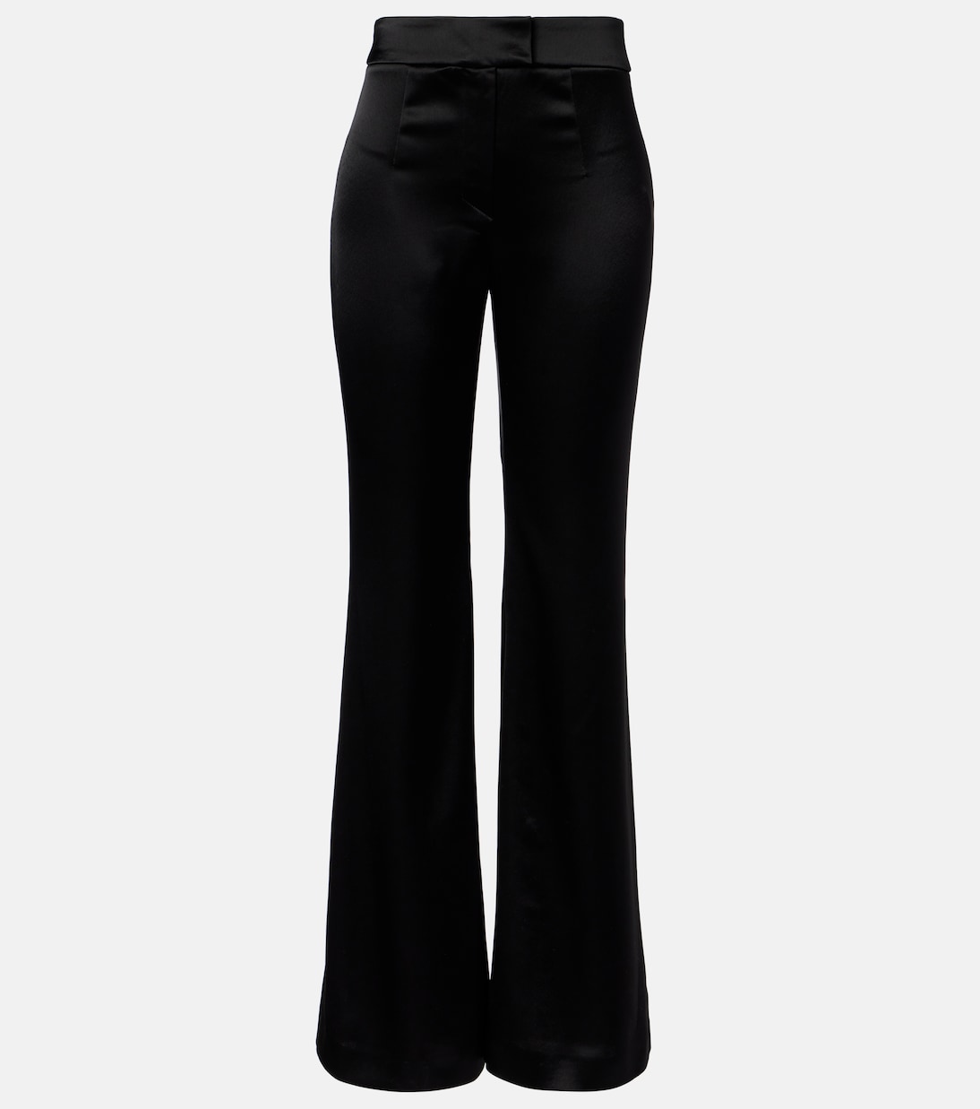 Julianne high-rise satin flared pants | Galvan
