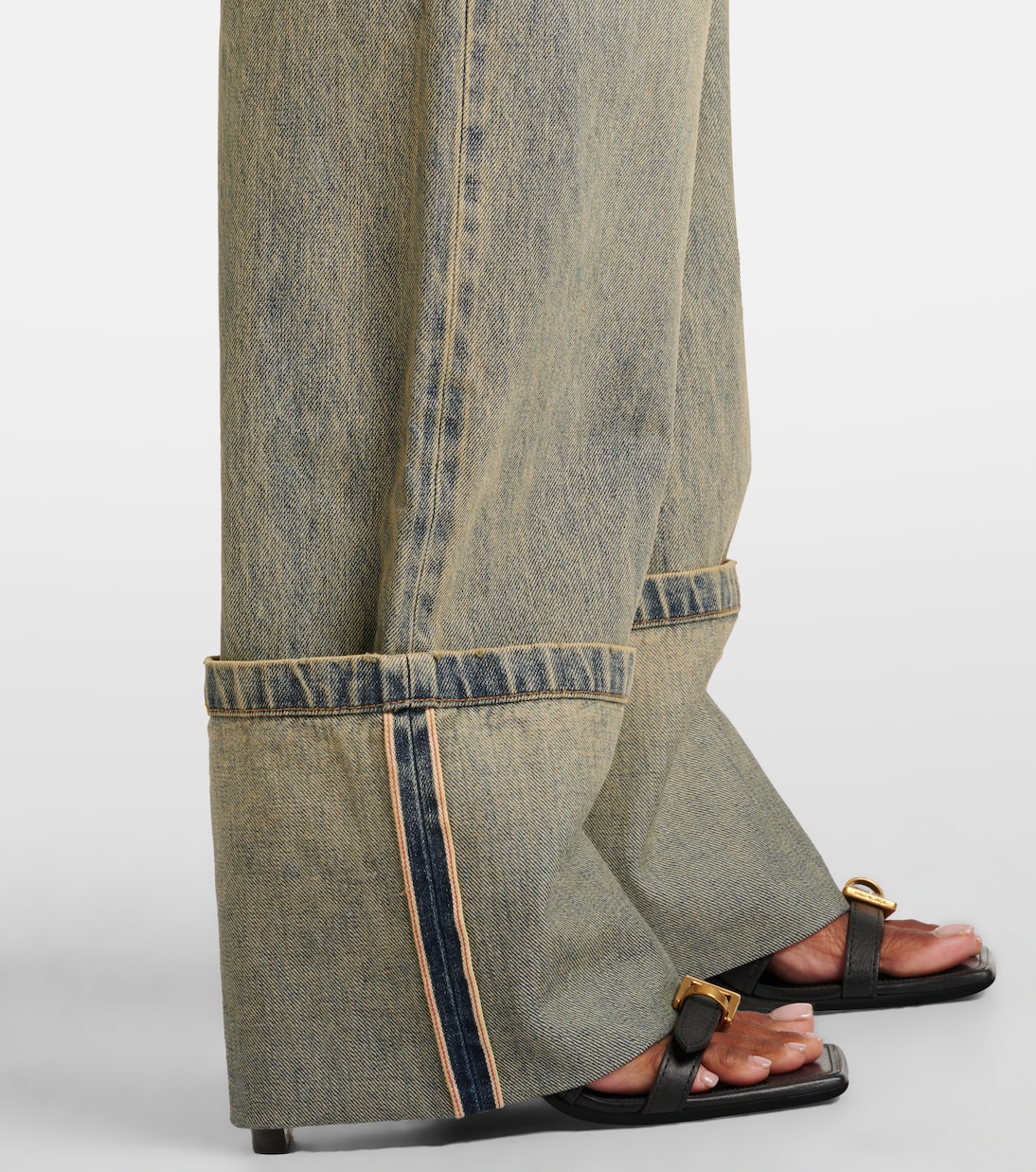 Faded wide-leg jeans | Entire Studios