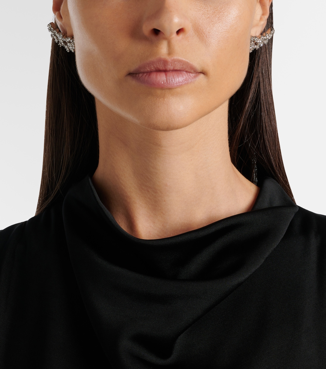 Crystal-embellished ear climbers | Jil Sander