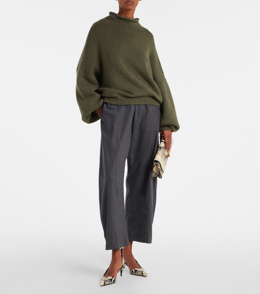 Pantalones barrel Clover de lana | Khaite