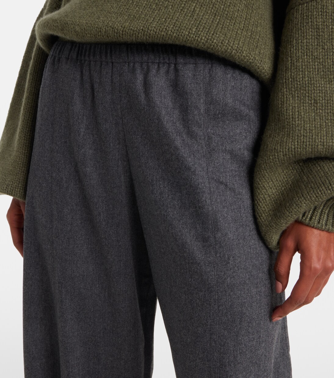 Pantalones barrel Clover de lana | Khaite