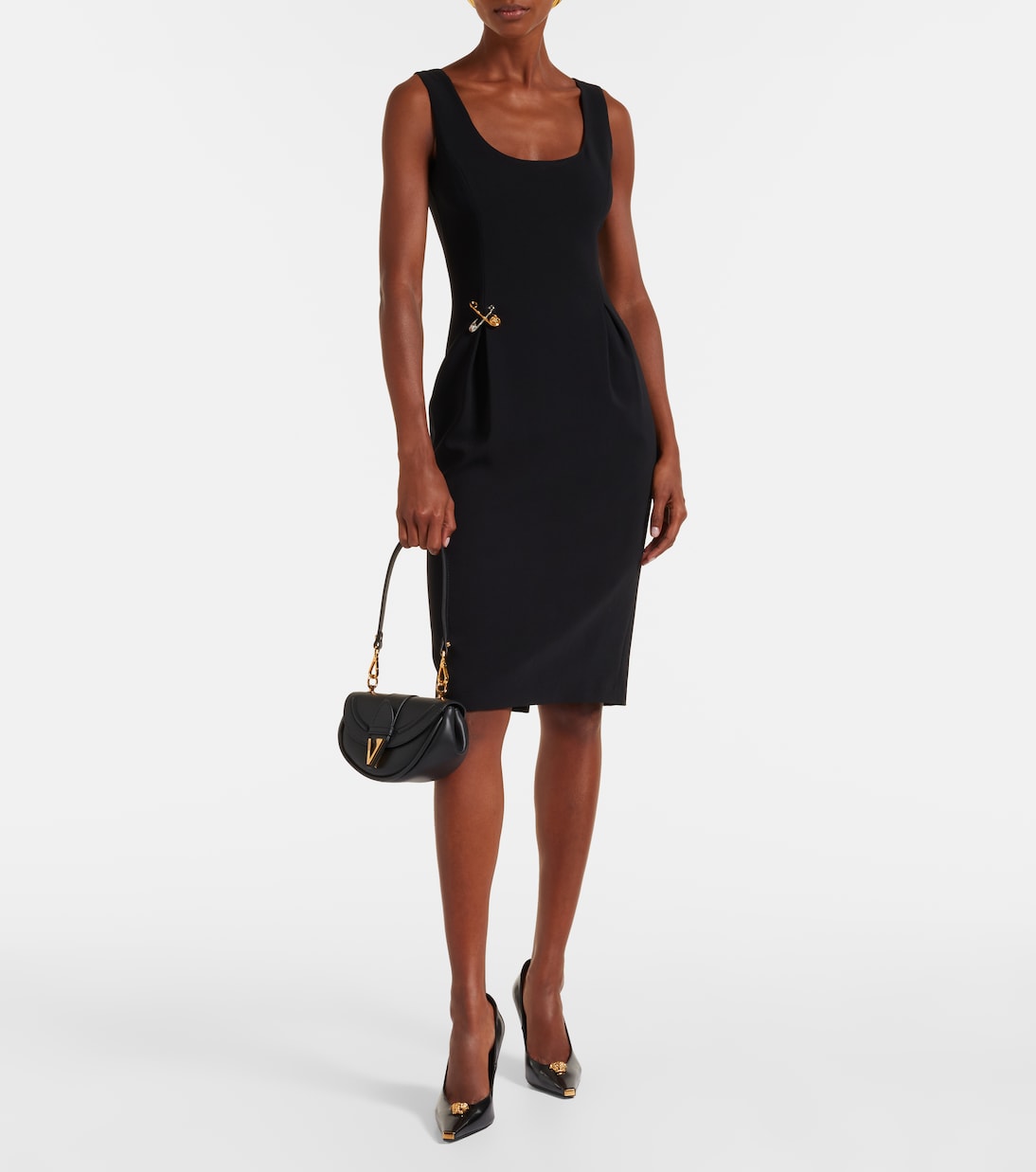 Schultertasche Virtus Small aus Leder | Versace