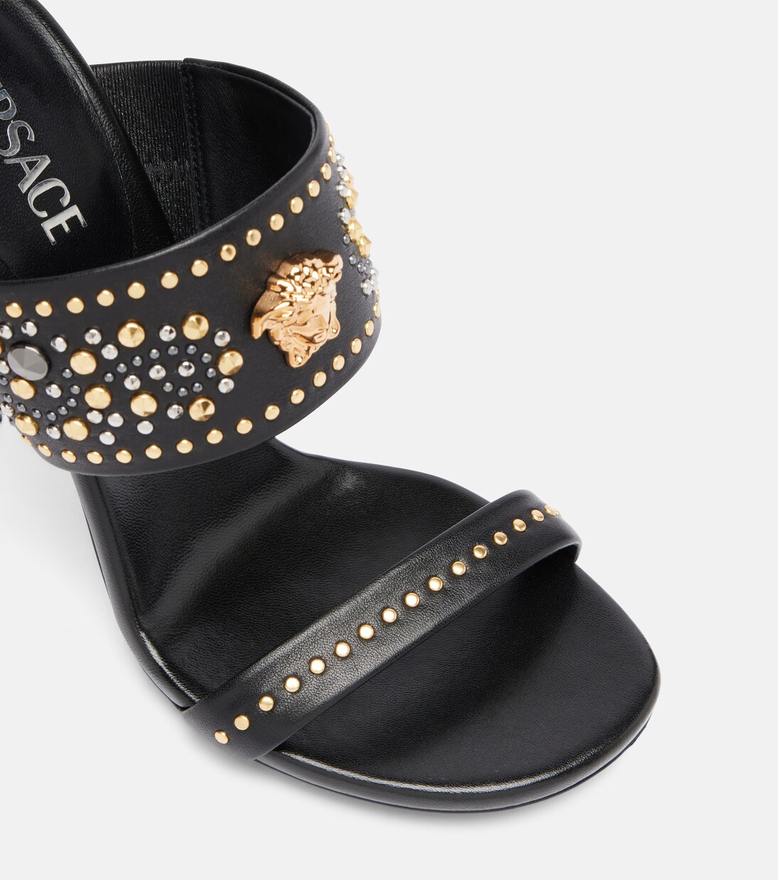 La Medusa 105 studded leather sandals | Versace