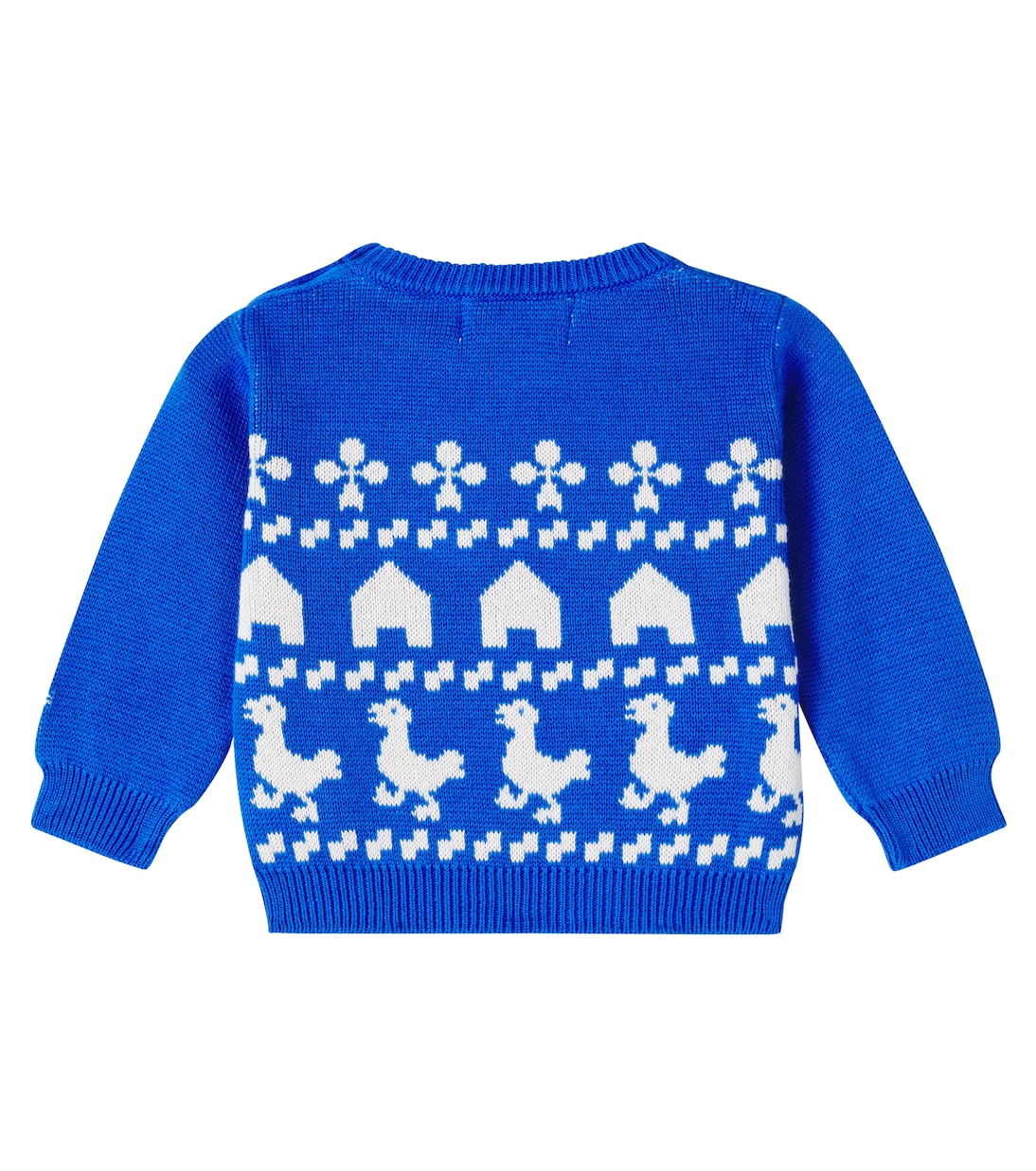 Baby intarsia knitted cotton sweater | Bobo Choses