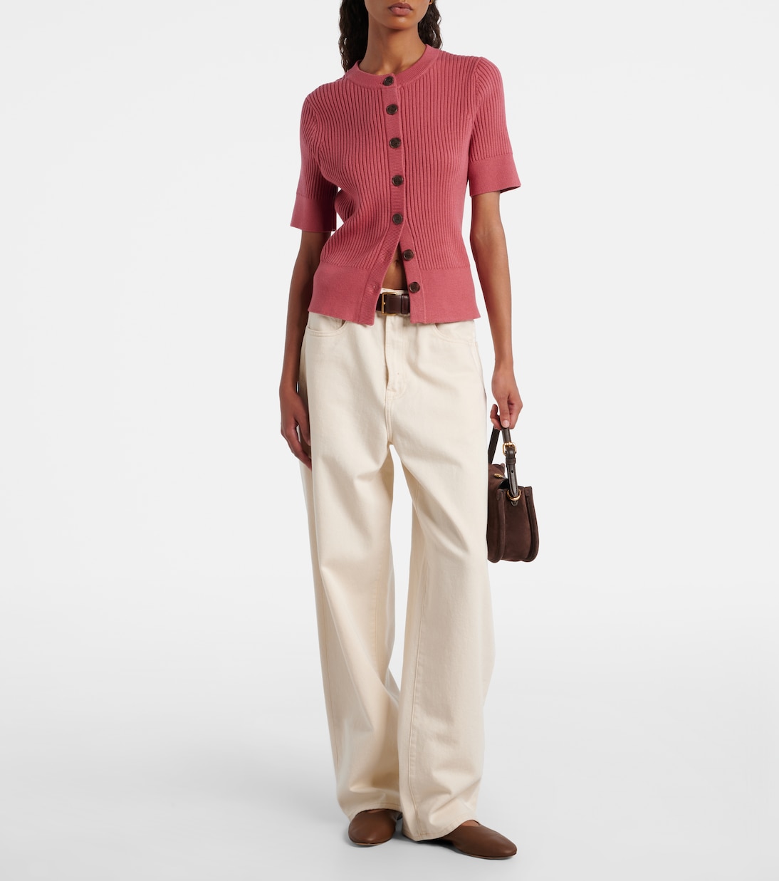 Micha ribbed-knit cardigan | Varley